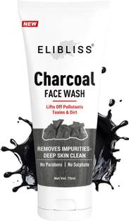 ELIBLISS Organic Geranium Charcoal Concentrate | Anti Blackhead Gel  Face Wash