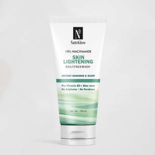 NutriGlow 10% Niacinamide Daily , Brightening Formula with Pro Vitamin B3, Aloe Vera, Paraben Free Face Wash