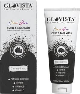 Glovista Activated Charcoal 2-in-1  + Scrub | Oil Control & Deep Clean Face Wash