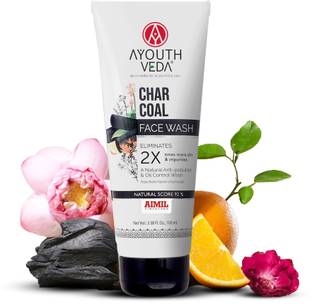 Ayouthveda Activated Charcoal  | Anti-Pollution, Deep Pore Cleaning & Oil Control Face Wash