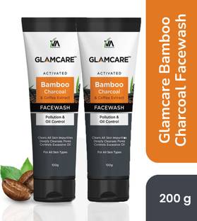 Glamcare Bamboo Charcoal  Pack Of 2 (200g) Face Wash