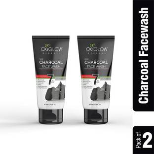 OXYGLOW 7 in one Charcoal |Deep Exofilation|Removes Blackheads & Whiteheads|Pore Cleansing|Spots & Oil Reduction  Face Wash