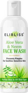 ELIBLISS Face wash with Neem, Aloe Vera & Turmeric Oil control Paraben Free  Face Wash