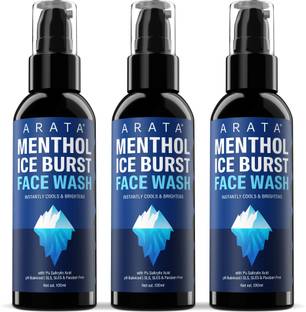 ARATA Menthol Ice Burst with 1% Salicylic Acid | Fights Pimples & Acne| All Skin Types Face wash Face Wash