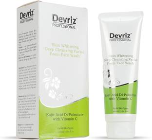 DEVRIZ PROFESSIONAL Devriz Skin Whitening Deep Cleansing Facial Foam  With Kojic Acid & Vitamin C For All Skin Types Face Wash