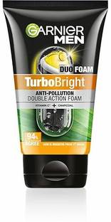 Garnier Men MEN Brightening & Anti-Pollution TurboBright Double Action Face Wash