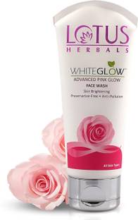 LOTUS HERBALS Whiteglow Advanced Pink Glow Brightening  | Skin Brightening | Sulphate Free | Anti-Pollution | For All Skin Types Face Wash