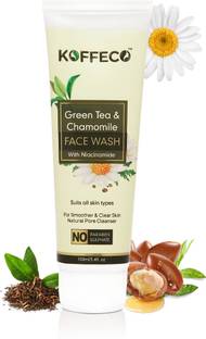 KOFFECO GREEN TEA, CHAMOMILE, NIACINAMIDE NATURAL FACE WASH (PACK OF 1) Face Wash