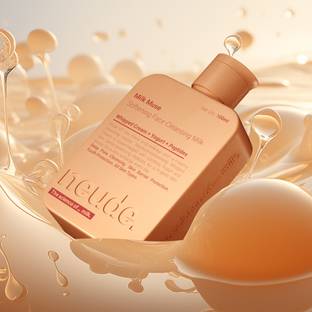 Neude Milk Muse Daily Facial Cleanser with Whipped Cream & Yogurt for Deep Cleansing Face Wash