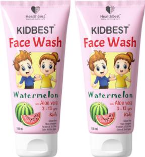 HealthBest Kidbest Facewash for 3-13 Years Kids | Each 100ml (Pack of 2) Face Wash