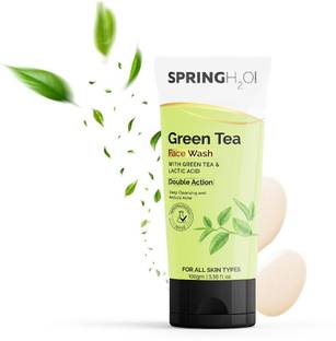 SPRING H2O Green Tea For Natural Glowing Skin, Deep Cleansing And Reduce Acne  Face Wash