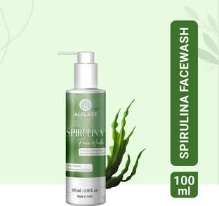 Alglaze Spirulina Face wash with Spirulina Algae & Flaxseed | Gently Cleanses | Improves Skin Texture Face Wash