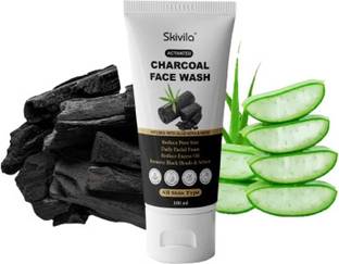 skivila Activated Charcoal  for Men & Women | Oil Control - 100ML Face Wash