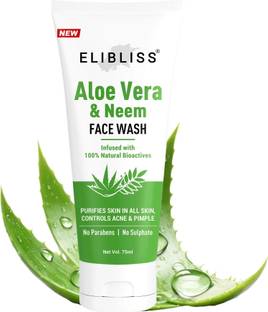 ELIBLISS Aloe Vera & Neem for Acne Control and Pore Cleansing Gel  Face Wash