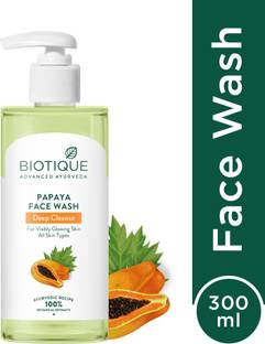 BIOTIQUE Papaya Deep Cleanse For Glowing Skin  | Tan removal and Brightening Face Wash