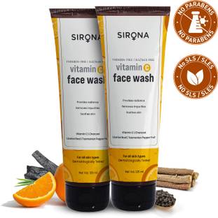 SIRONA SLS Free Skin Brightening, Deep Cleansead & Radiant Skin Vitamin C Face Wash
