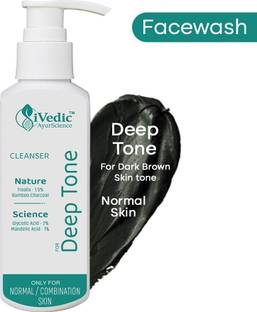 iVedic AyurScience Skin Brightening  Cleanser - Only for Normal Skin with Deep Tone Face Wash