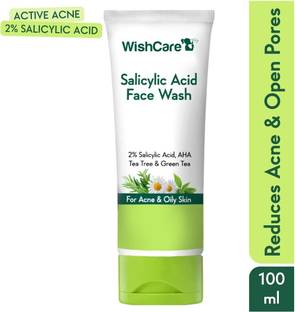 WishCare 2% Salicylic Acid  With Aha, Greentea, Chamomile & TeatreeFor Oil & Acne Control Face Wash