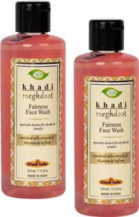 MEGHDOOT Khadi Fairness  For Ayurvedic Cleanser for Oily Skin & Pimples with 210ML Face Wash
