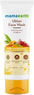 Mamaearth Ubtan Natural for All Skin type with Turmeric & Saffron for Tan removal and brightning Face Wash