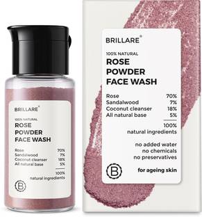 BRILLARE Rose, Anti Ageing Skin, Sandalwood & Coconut Powder, Hydration Face Wash