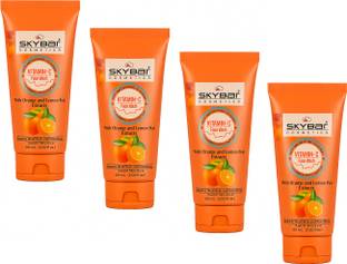 Genziva SKYBAR Orange Vitamin-C  – Removes Dead Skin (Pack of 4 – 60ml each, Total 240ml) Face Wash