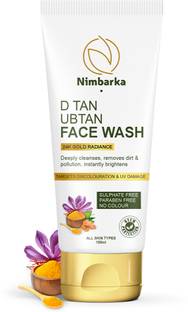 NIMBARKA D Tan Ubtan Tan Removal & Removes Dirt & Pollution, Targets Discolouration & UV Damage, 24K Gold Radiance, Sulphate Free, Paraben Free, Face Wash