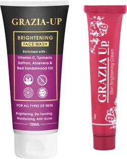 GRAZIA UP Natural Skin Brightening Facewash With Graziaup Cream Face Wash