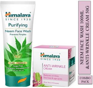 HIMALAYA Purifying neem face wash 100ml and anti-wrinkle cream 50g (combo pack) Face Wash