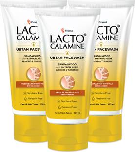 Lacto Calamine Ubtan Facewash, Reduces Tan with Mild Exfoliation Face Wash