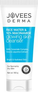 JOVEES Derma Rice Water & 10% Niacinamide Glowing Skin Cleanser | Brightens, Helps Fade Blemishes & Ev...