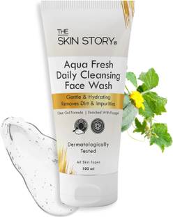 The Skin Story Aqua Fresh Daily Facewash, Gentle Deep Cleansing, Prebiotics Cucumber Extract Face Wash
