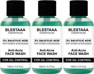 blestaaa essentialss 2% Salicylic Acid For Oily Skin | Sulphate Free, Anti Face Cleanser With Niacinamide & Vitamin E For Acne Face Wash