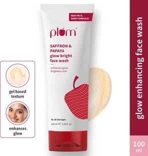 Plum Papaya Glow Bright | With Vitamin B5 & Saffron | Non-Drying, Refreshing Face Wash
