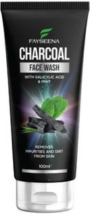 Fayseena Charcoal  – Oil Control & Pollution Defense with Activated Charcoal Face Wash
