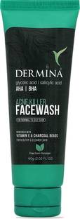 DERMINA Facewash With Salicylic Acid With Vitamin E Acetate Gel For Acne or Pimples Face Wash