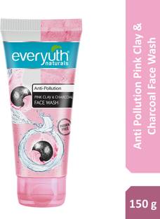 Everyuth Naturals Anti Pollution Pink Clay & Charcoal  Face Wash