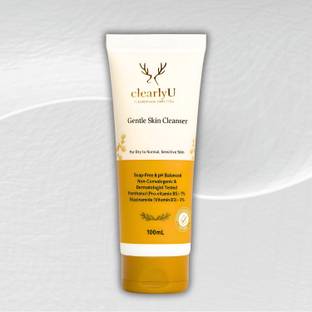 clearlyU Mild Daily  | Soap-Free, pH Balanced Cleanser with Niacinamide & Panthenol | For Sensitive & Acne-Prone Skin – 100ml Face Wash