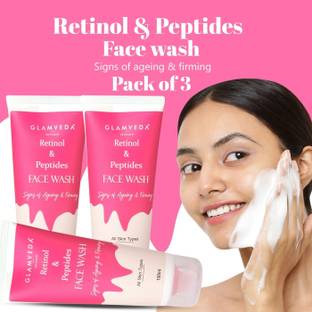 GLAMVEDA Retinol & Peptides Anti Ageing SLS & Paraben Free ( Pack Of 3 ) Face Wash
