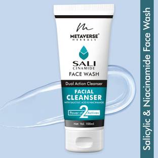 METAVERSE Salicylic Acid Facewash & Niacinamide Facewash |  Acne-Free Facewash | Cleanser for Oily Skin | Cleanser For Women And Men | Acne Clear Cleanser | Facewash For Oily Skin | Salicylic Acid Face Cleanser | Facewash For Women | Face Wash