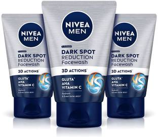 Nivea Men Dark Spot Reduction Cleanser Combo, with Vitamin C, AHA, Removes Face Wash
