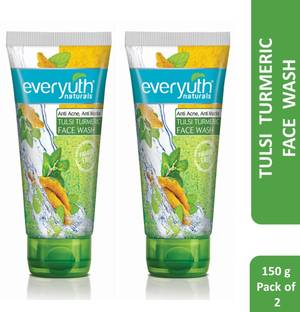 Everyuth Naturals Anti Acne, Anti Marks Tulsi Turmeric Gentle Exfoliation and Blemish Control Face Wash