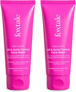 Foxtale Oil and Acne Control – Fights Acne, Calms Skin, No Dryness  Face Wash