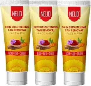 NEUD Skin Brightening Tan Removal Face wash for Men & Women (Pack of 3) Anti Acne Face Wash