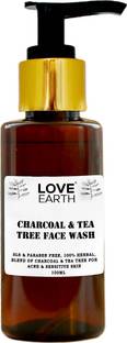 LOVE EARTH Charcoal Tea Tree  for Oil Control, Acne & Detox Face Wash