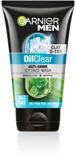 Garnier Men Oil Clear Deep Cleansing, with Mineral Clay and Menthol Face Wash