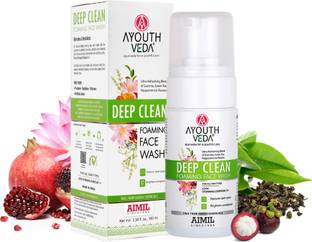 Ayouthveda Deep Clean Foaming Wash|Refreshing Blend of Indian Madder,Garcinia & Pomegranate Face Wash