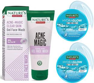 Nature's Essence acne magic face wash 100ml+hydra glow gel 50gmx2 Face Wash