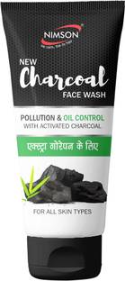 Nimson Pollution & Oil Control Remove Pimples & Dark Spots Men & Women Charcoal  100 ml Face Wash