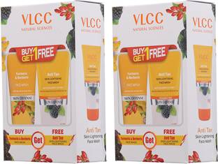 VLCC Turmeric & Berberis and Anti Tan Skin Lightening  (Pack of 2) Face Wash